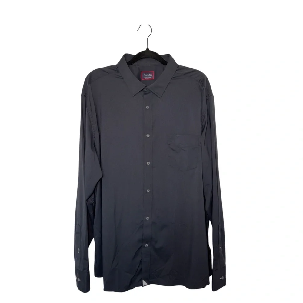 Untuckit XXX-Large Gironde Black Performance Long Sleeve Stretch Button Up Shirt